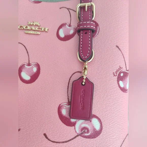 🍒🍒🍒Mollie Tote Bag 25 With Cherry Print - Picture 7 of 9